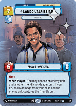 Lando Calrissian - Trust Me - OP Promo – FOIL — image 1