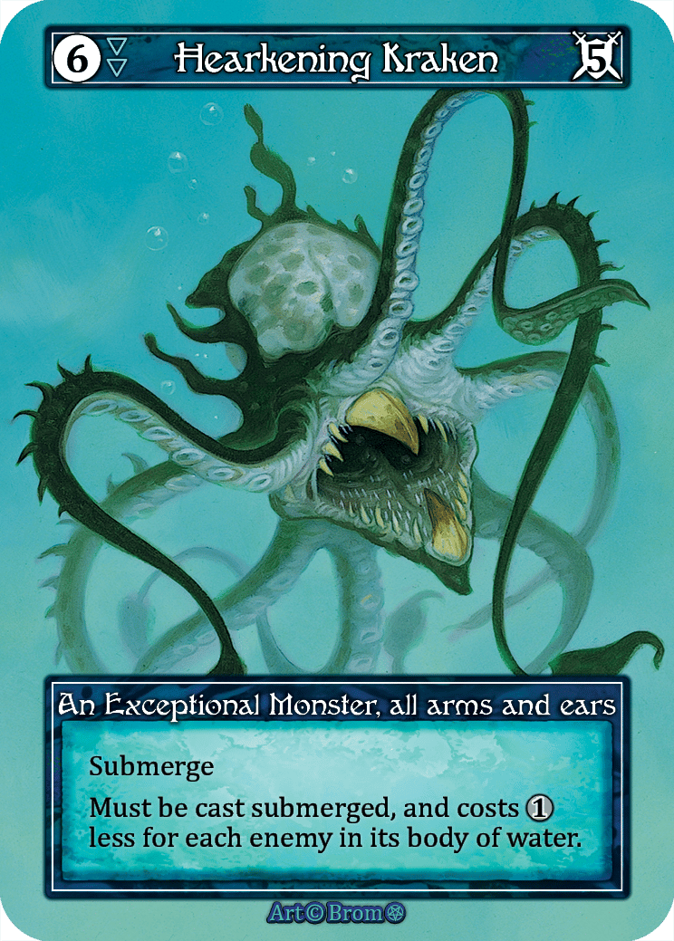 Hearkening Kraken - FOIL — image 1