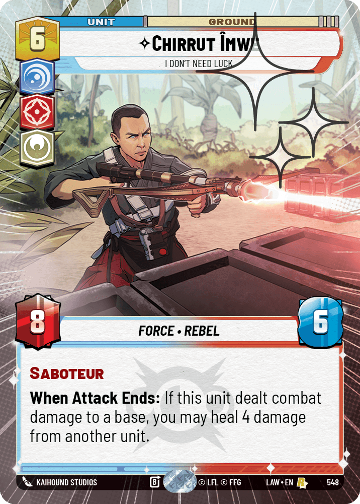 Chirrut ?mwe - I Don't Need Luck - HYPERSPACE FOIL — image 1
