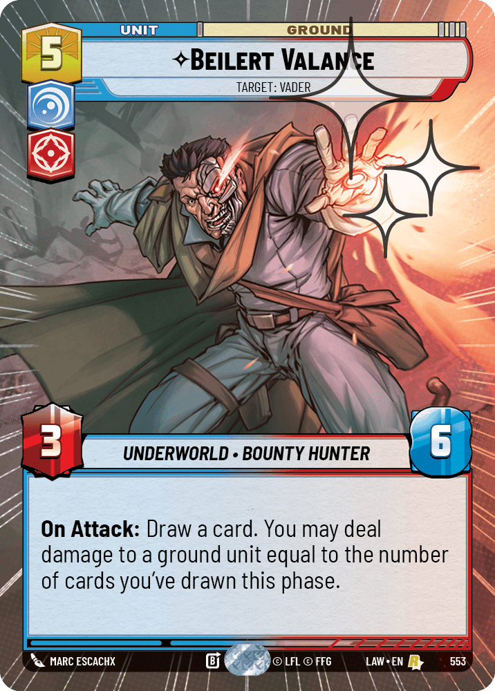 Beilert Valance - Target: Vader - HYPERSPACE FOIL — image 1