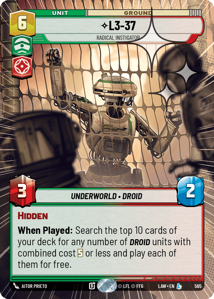 L3-37 - Radical Instigator - HYPERSPACE FOIL — image 1