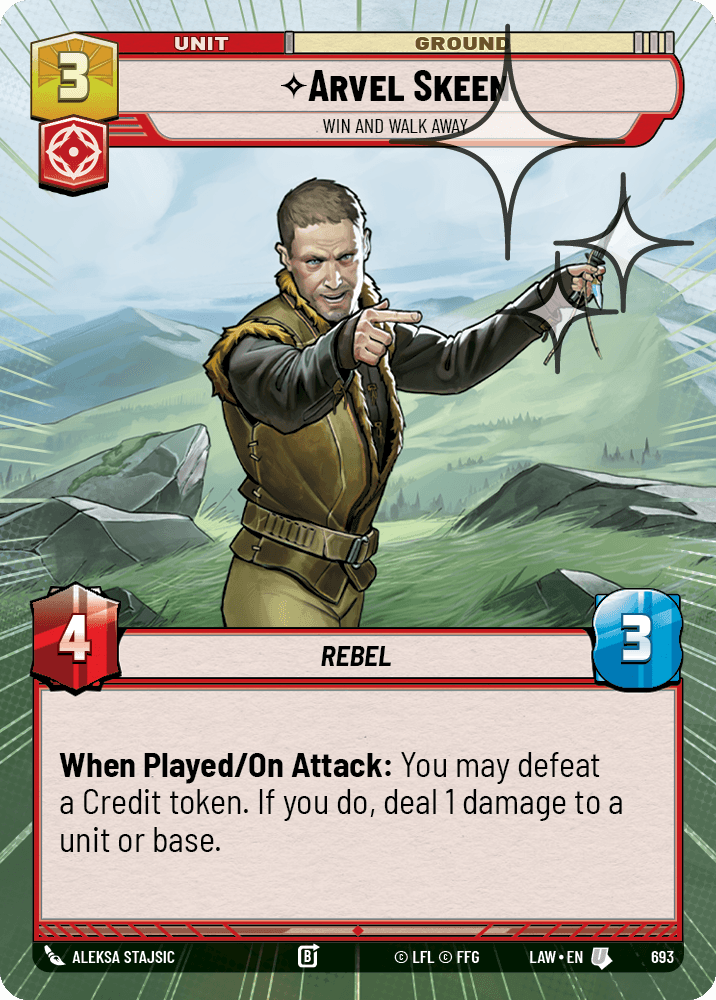 Arvel Skeen - Win and Walk Away - HYPERSPACE FOIL — image 1