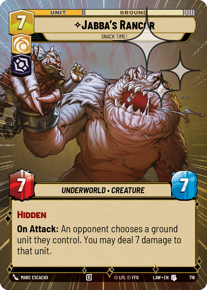 Jabba's Rancor - Snack Time! - HYPERSPACE FOIL — image 1