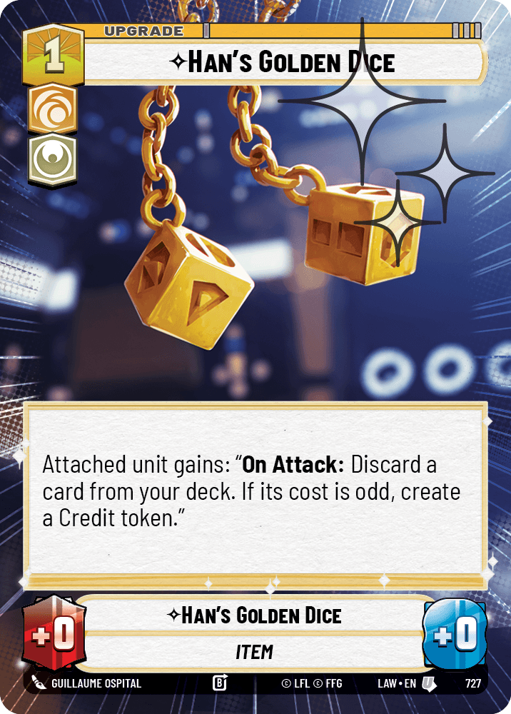 Han's Golden Dice - HYPERSPACE FOIL — image 1