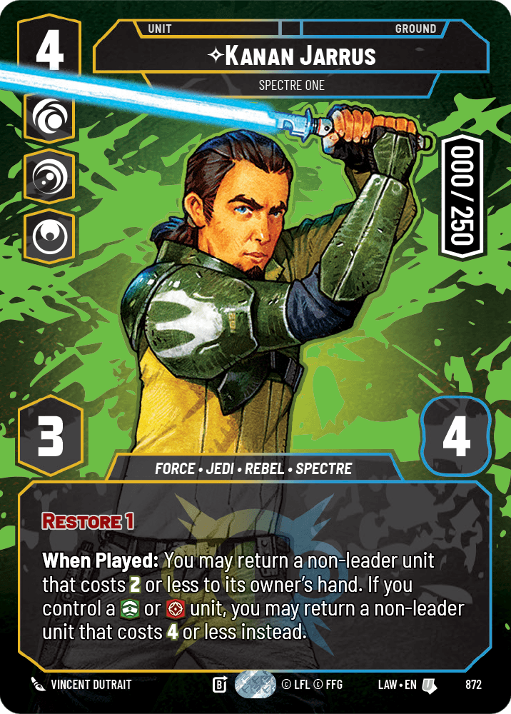 Kanan Jarrus - Spectre One - PRESTIGE SERIALIZED — image 1