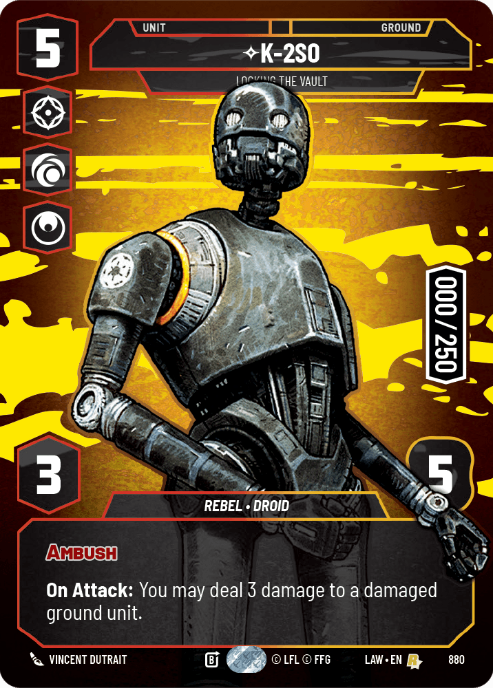 K-2SO - Locking the Vault - PRESTIGE SERIALIZED — image 1