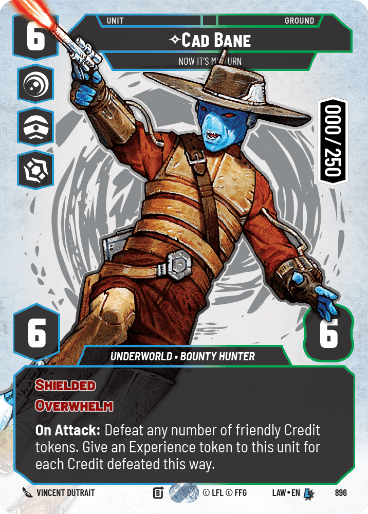 Cad Bane - Now It's My Turn - PRESTIGE SERIALIZED — image 1