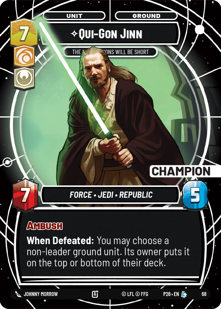 Qui-Gon Jinn - The Negotiations Will Be Short - SQ CHAMPION — image 1