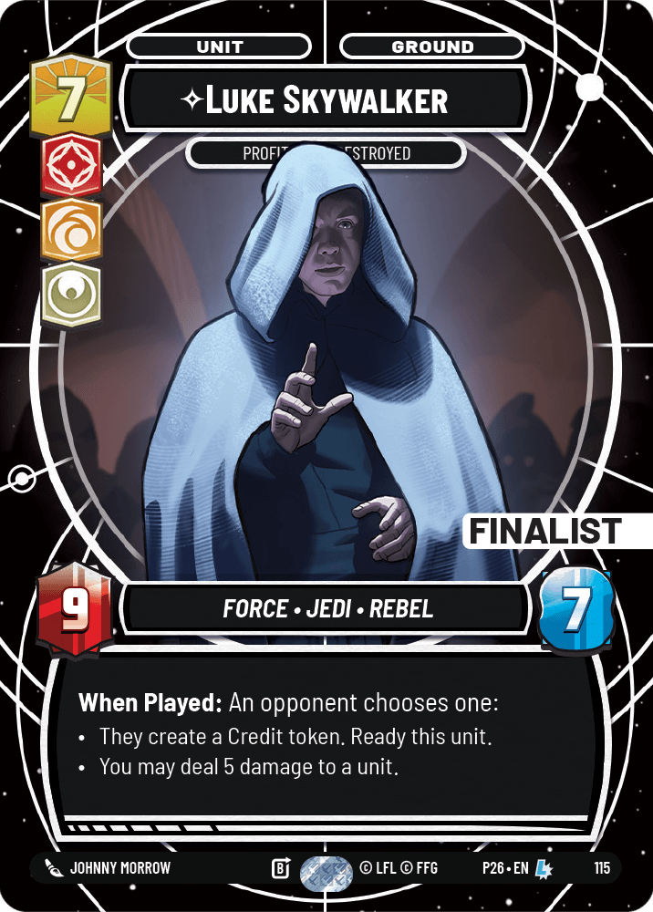 Luke Skywalker - Profit or Be Destroyed - RQ FINALIST — image 1