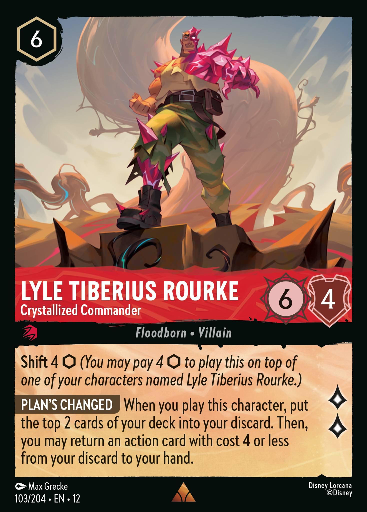 Lyle Tiberius Rourke, Crystallized Commander - FOIL — image 1